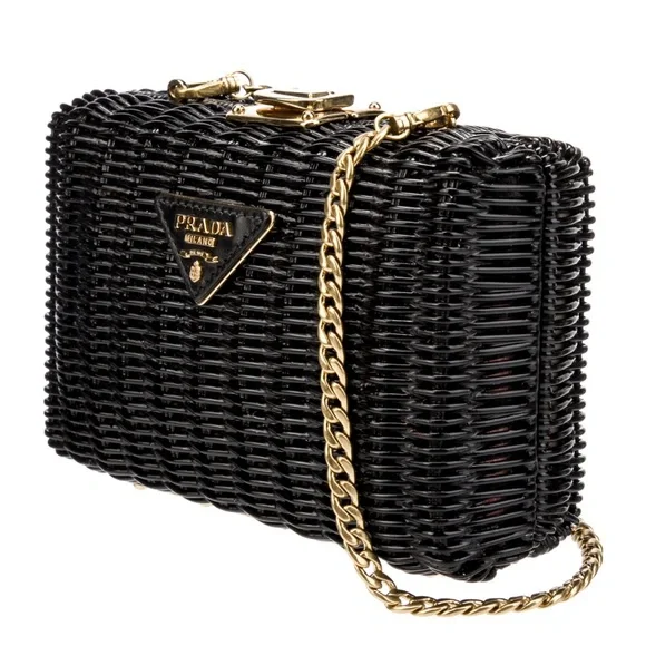 Prada Midollino Chain Clutch - Picture 1 of 6